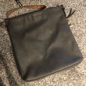 Gray/silver crossbody